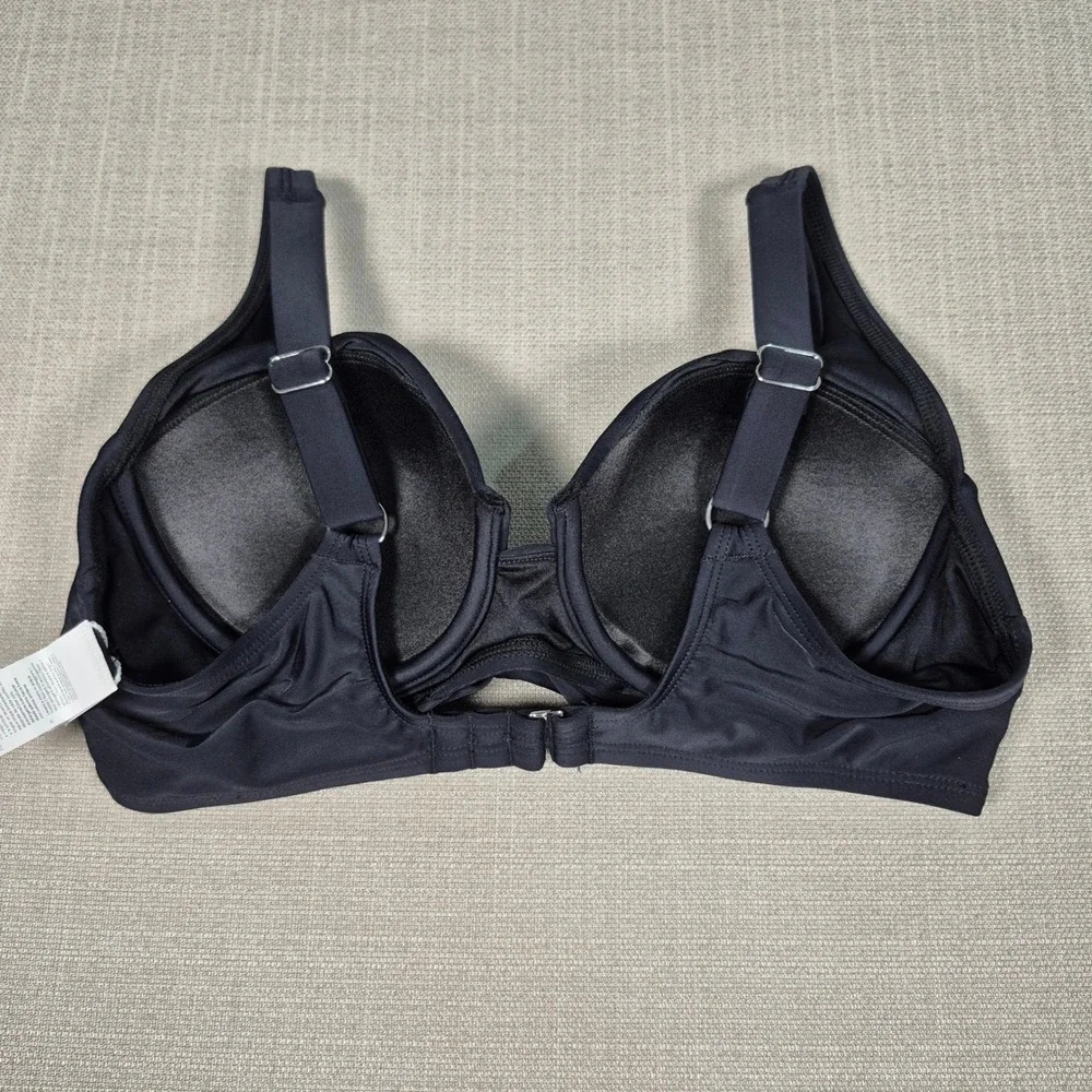 Cupshe‎ Womens Black Underwire High Waisted Ruched Bikini Set Size M New NWT